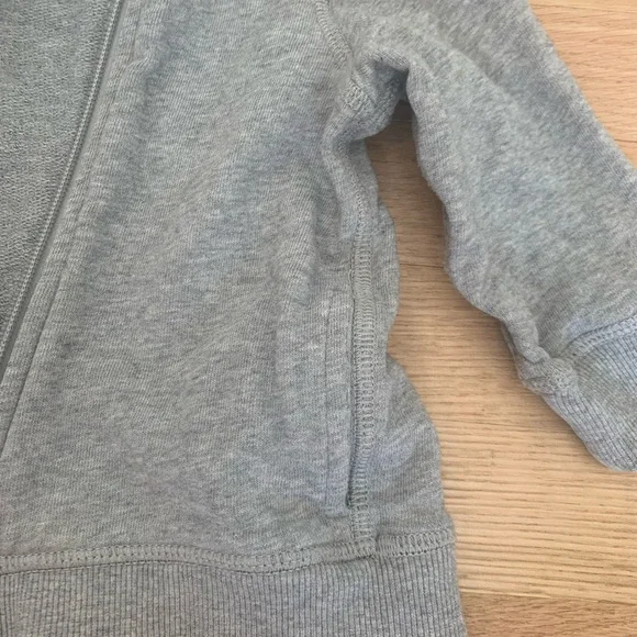 Hanna Andersson Gray Zip Up Hooded Sweatshirt Size 18-24 Months - Picture 3 of 6